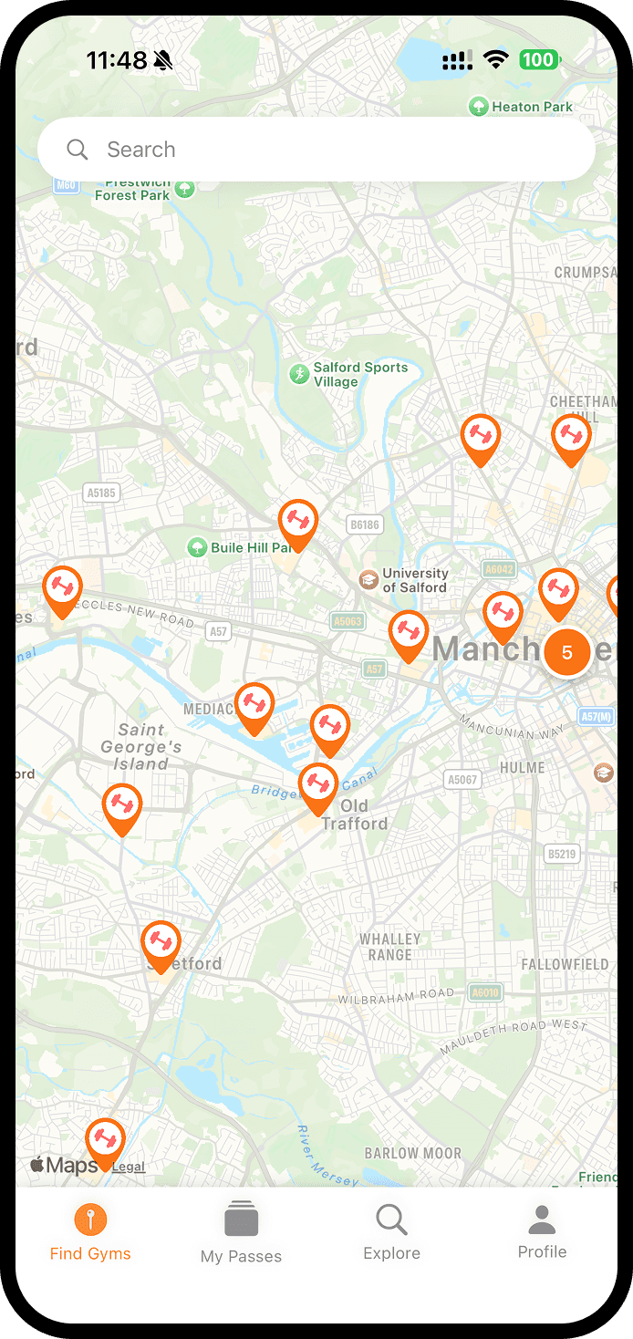 anygym app screen 1